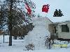 Stanley Cup Snow Sculpture 12ft high roughly