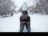 Winter Ale cooling in the snow